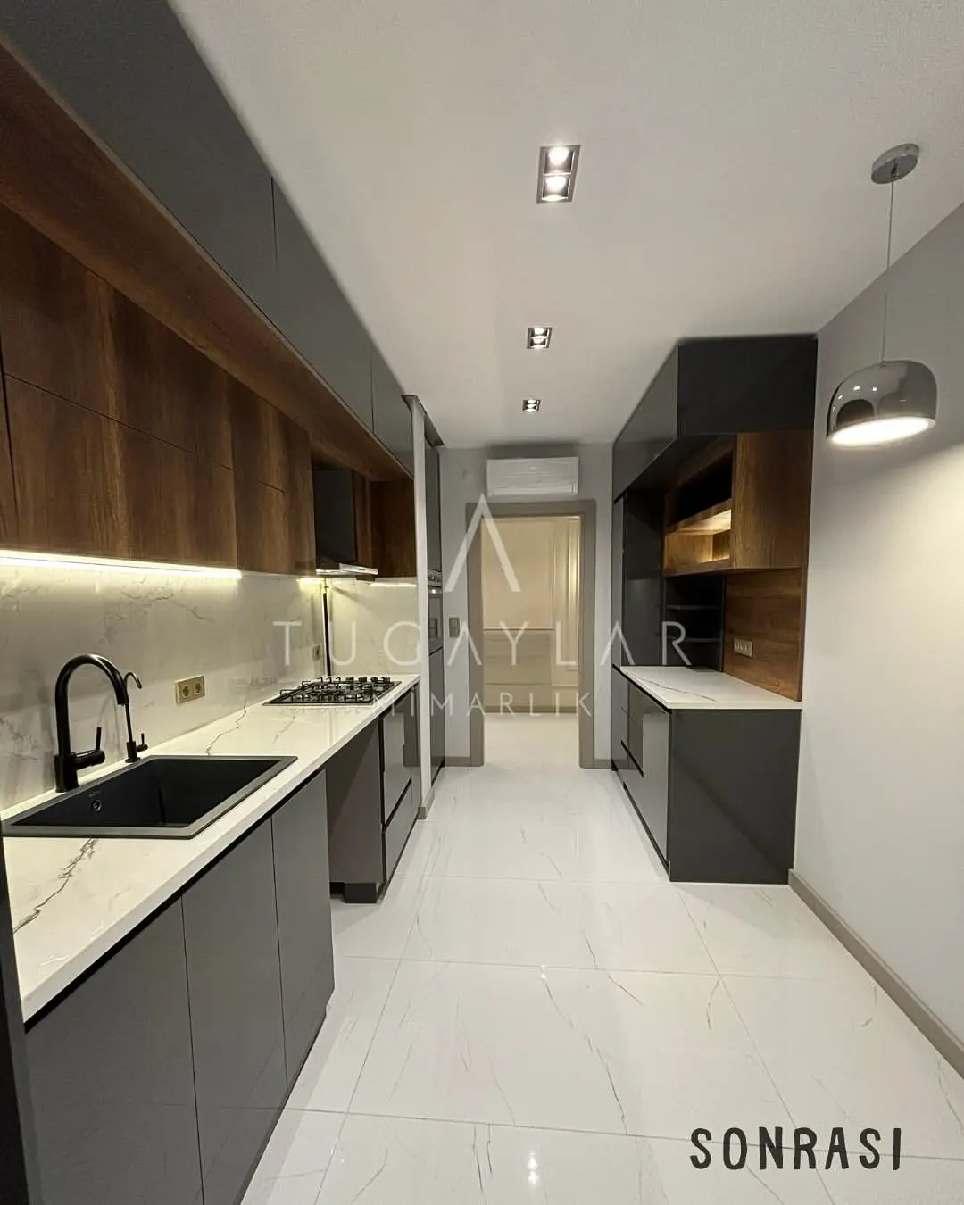 Yenilenmiş modern mutfak tasarımı