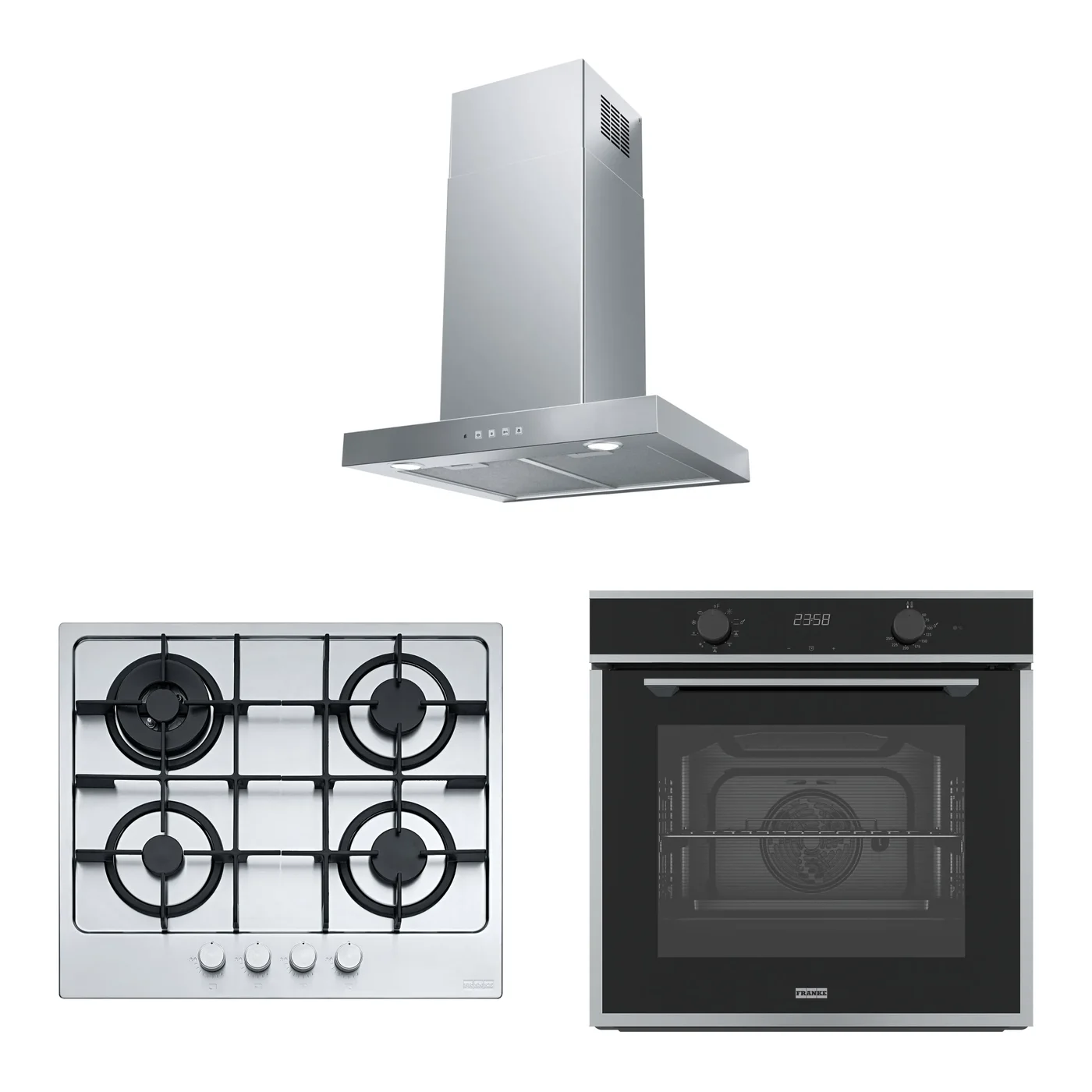 Franke Maris Inox 3'lü Ankastre Set – 4 gözlü ocak
