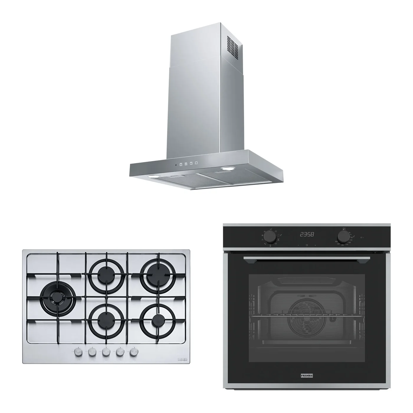 Franke Maris Inox 3'lü Ankastre Set – 5 gözlü ocak