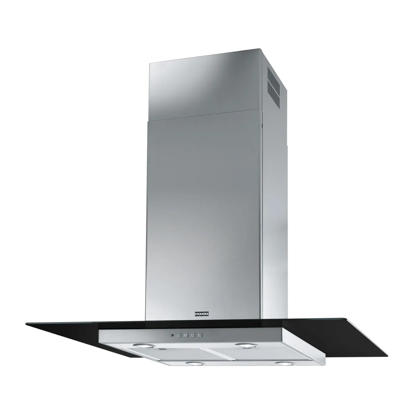 Franke Ada Glass Linear FGL 915 I BK XS 90 cm Siyah Cam / Inox Ada Davlumbaz