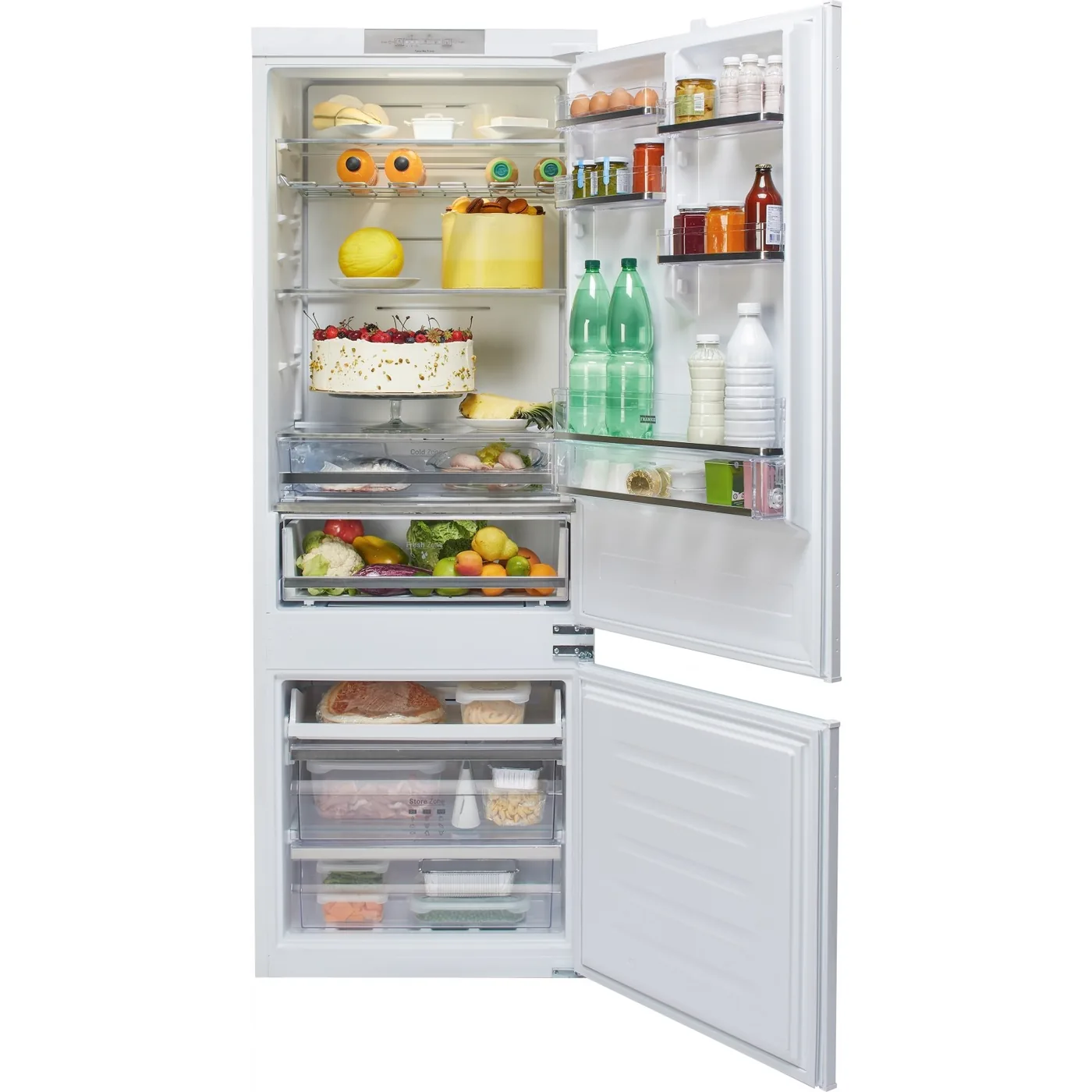Franke FCB 400 TNF NE E No Frost Alttan Donduruculu Geniş Ankastre Buzdolabı (384 lt, 70 cm) – farklı açıdan görünüm