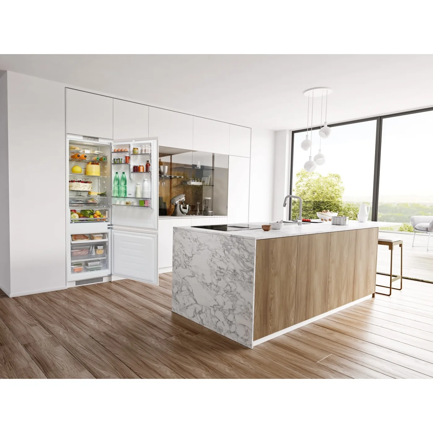 Franke FCB 400 TNF NE E No Frost Alttan Donduruculu Geniş Ankastre Buzdolabı (384 lt, 70 cm) – farklı açıdan görünüm 2