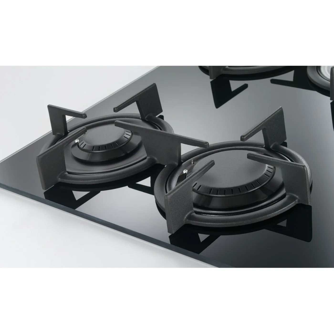Franke Mythos FHCR 604 4G HE BK C Siyah Cam (Black Glass) 4 Gözlü Gazlı Ocak – farklı açıdan görünüm