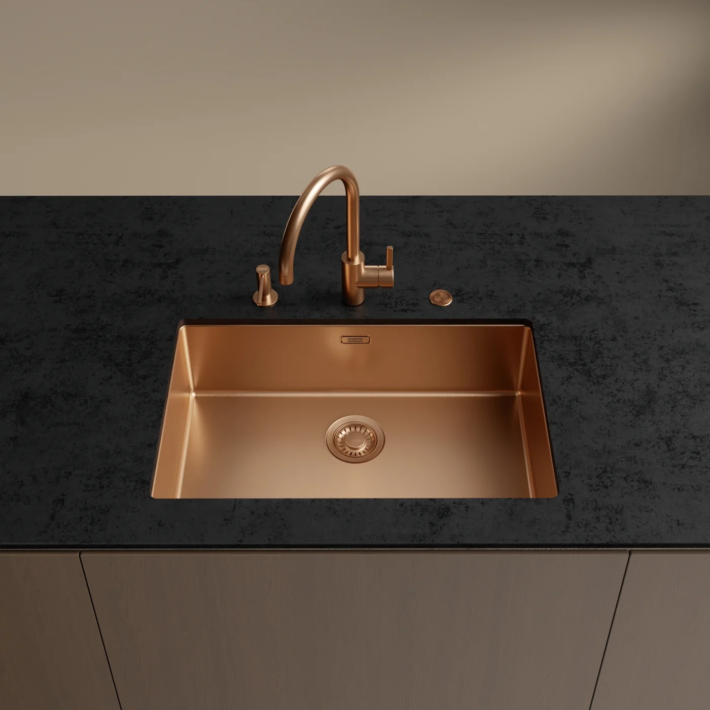 Franke Mythos Masterpiece BXM 210/110-68 Evye Batarya Seti – Copper – Bakır mutfakta uygulama