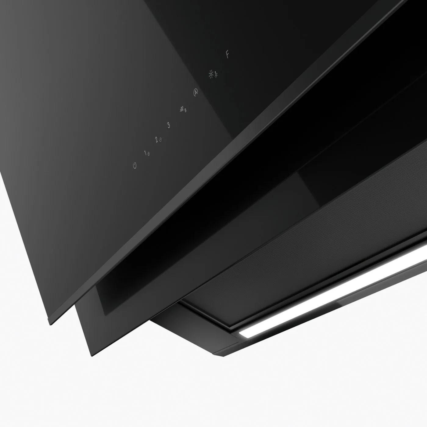 Franke Mythos Pro K-LINK 907 90 cm Siyah Cam / Mat Siyah Eğik Davlumbaz – K-LINK bağlantısı 2