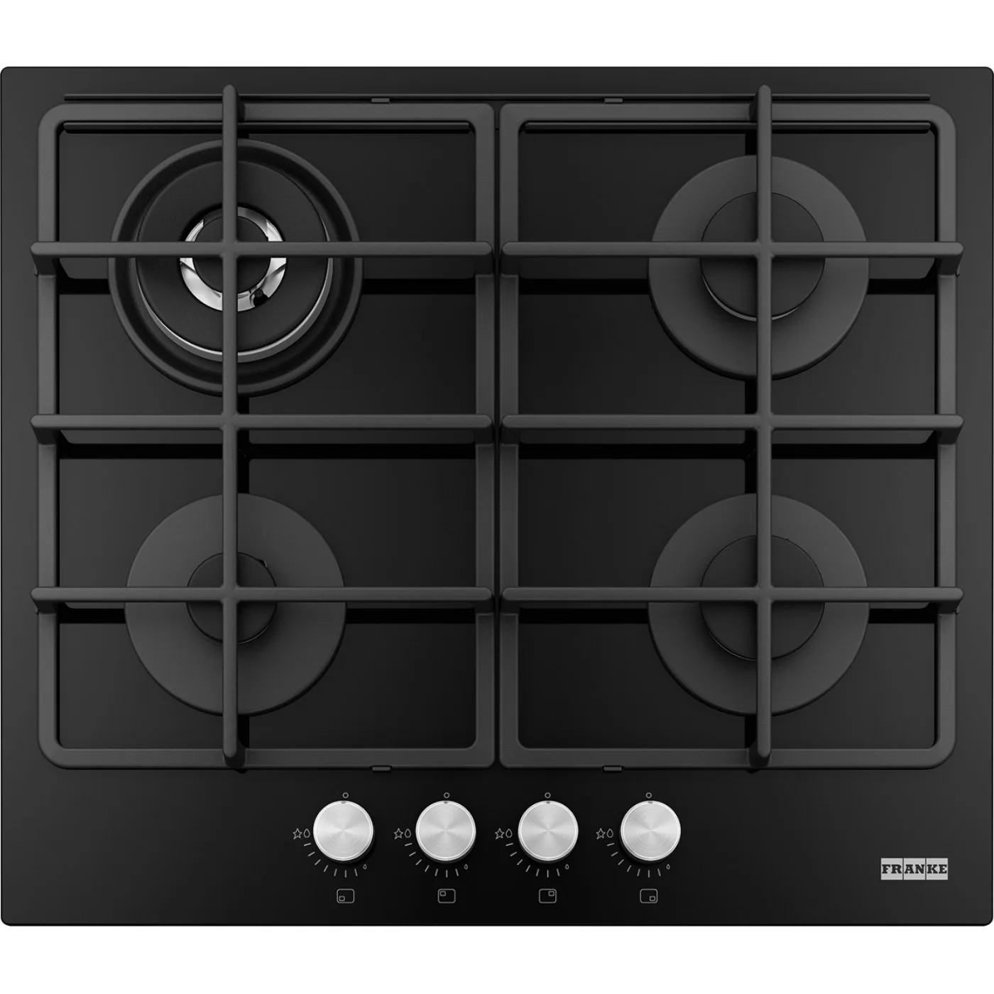Franke Smart FHSM 604 Siyah Cam (Black Glass) 4 Gözlü Gazlı Ocak