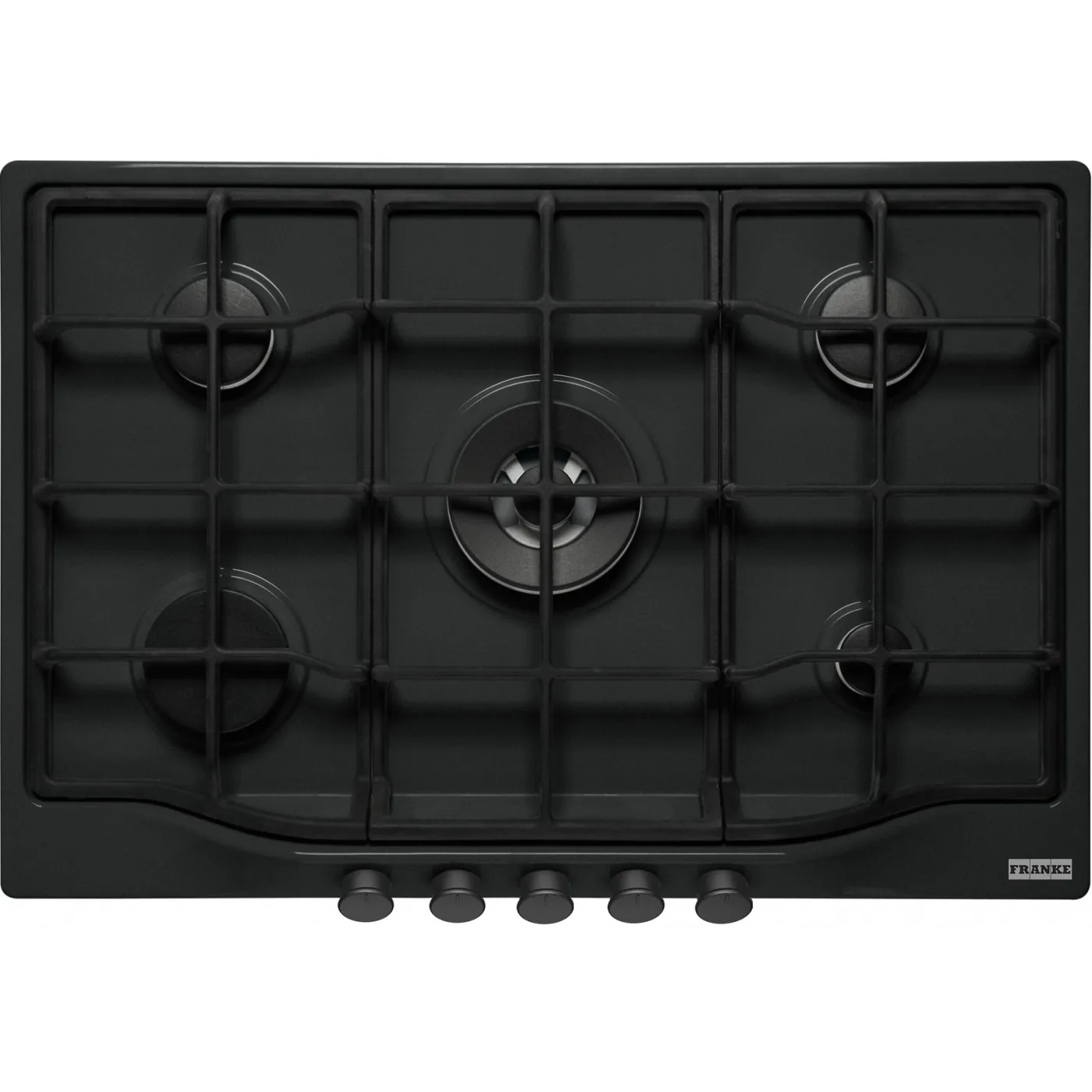 Franke Trendline FCH 755 4G TC MB C Mat Siyah (Matt Black) 5 Gözlü Gazlı Ocak