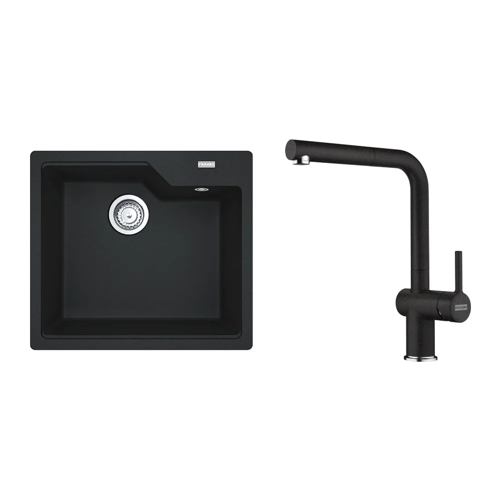 Franke Urban UBG 610-56 Granit Evye Batarya Seti – Nero – Siyah