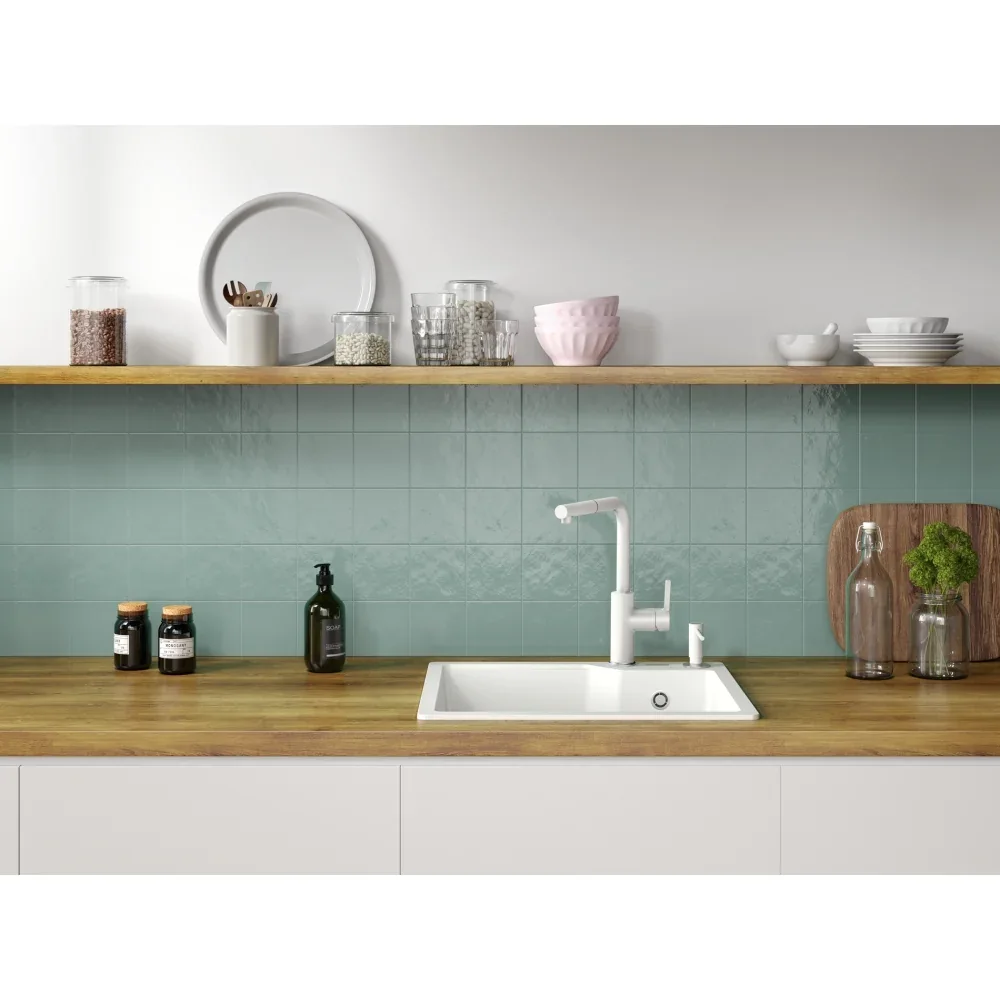 Franke Urban UBG 610-56 Granit Evye Bianco – Beyaz mutfakta kullanımda (2)