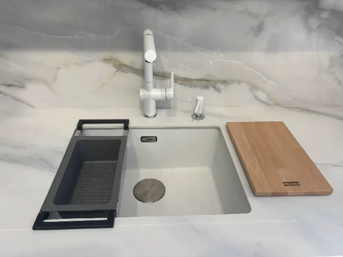 Franke Maris MRG 110-52 Granit Evye Batarya Seti Bianco – Beyaz – Antalya showroom